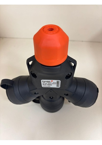 1x16a Kauçuk Tek Gövde Adaptör 3 Lü Ip54