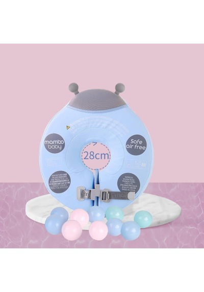 Mambobaby Emniyet Kemerli Bebek Yüzme Boyun Simidi Pembe 001