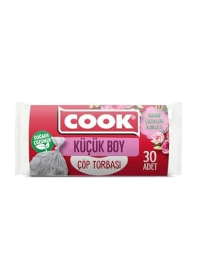 Kokulu Çöp Torbası, Küçük Boy, 40 X 47 Cm, 30 Yaprak, Bahar Çiçekleri Kokulu, Şeffaf