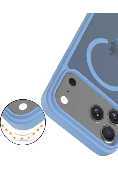 Joko Apple Apple iPhone Uyumlu 17 Pro Max/18 Pro Max Jota Magsafe Kapak - Açık Mavi Renkli