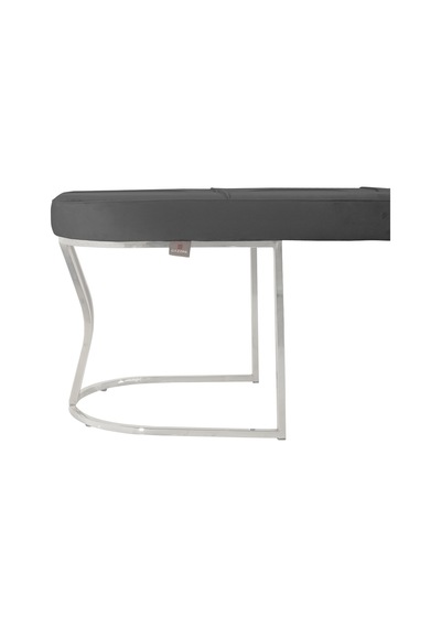 Viego Silver Collection- Gri Kapitoneli Chester Model Puf & Bench & Koltuk & Uzun Makyaj Puff & Yatak Ucu