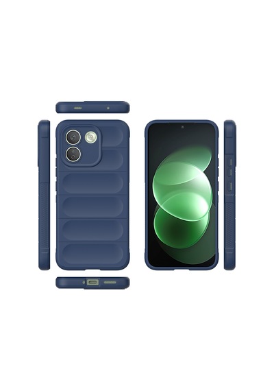 Xiaomi Redmi Note 17 Pro Max Kılıf Elde Tutma Kolaylıkla Kaydırmaz Kenar Line Dizayn Optietnik Kapak Lacivert