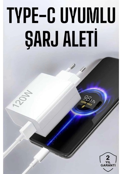 Mey İthalat Type-c 120w Şarj Aleti Hızlı Şarj Turbo Renkli