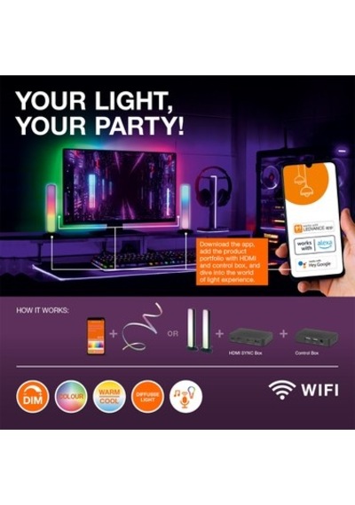 İki Parçalı Led Ampul Seti, Akıllı Tasarım Açık Kahverengi