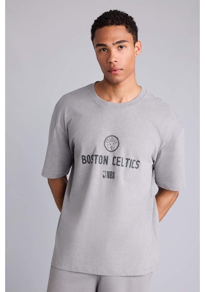 Defacto Nba Boston Celtıcs Kısa Kollu Tişört G0915ax26smgr67 Gri-gr67