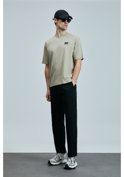 Lufian Mask Modern Grafik T- Shirt Bej Bej 111020248100550 Bej