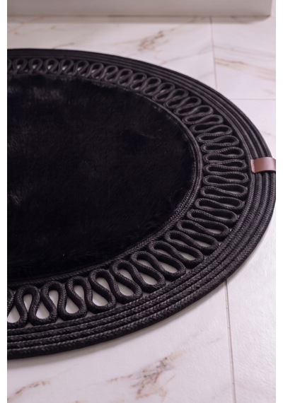 Banyo Paspası Takımı 60x100+40x60 Cm İç Trikot Siyah & Siyah