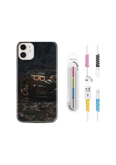 Apple Uyumlu iPhone 11 Kilif Kablo Koruyuculu Black Car 1768 544029167