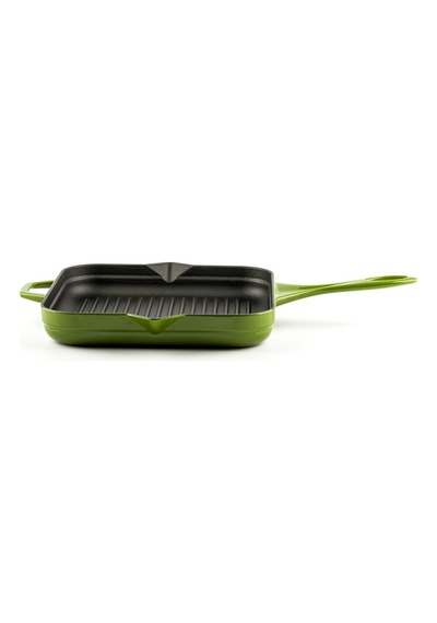 Hosseven Hs K Gtv 2828 Kare Grill Tava 28x28 Cm Yardımcı Kulplu Yeşil Yeşil