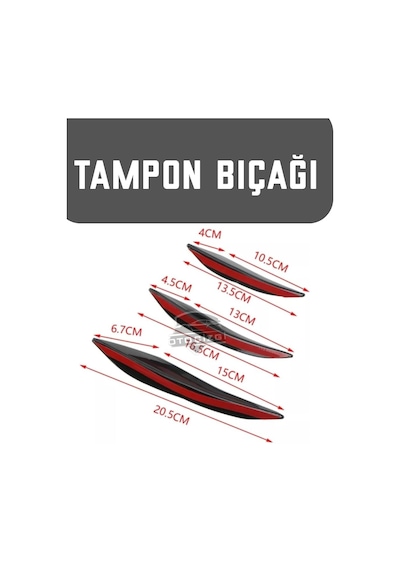 Honda Civic Fb7/fc5/fe1 Tampon Bıçağı Karbon 6'lı Kanatlı