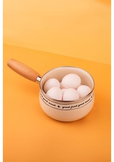 Mood Emaye Sos/sütlük/yumurta Tavası 1,3 Litre - 16 Cm İndüksiyon Dahil Tüm Ocaklara Uygun 12v