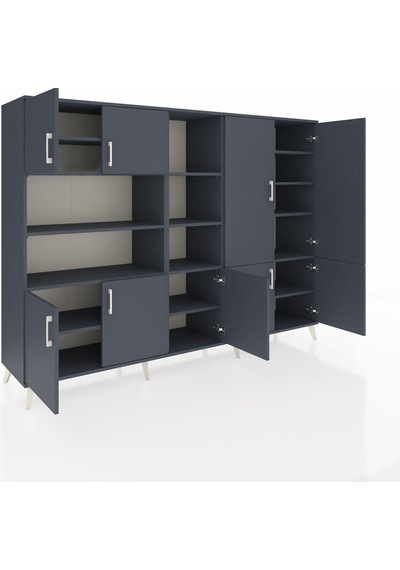 Hyperion Dolap 14 Raflı 9 Kapaklı 220x44x163 Antrasit-antrasit Antrasit - Antrasit Hyperion Dolap 14 Raflı 9 Kapaklı 220x44x163 Antrasit-antrasit Antrasit - Antrasit