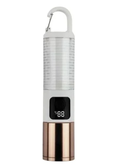 Outdoor Kamp Feneri Usb Şarjlı Yüksek Parlaklık Güç Ekranlı Led Aydınlatma - Sarı