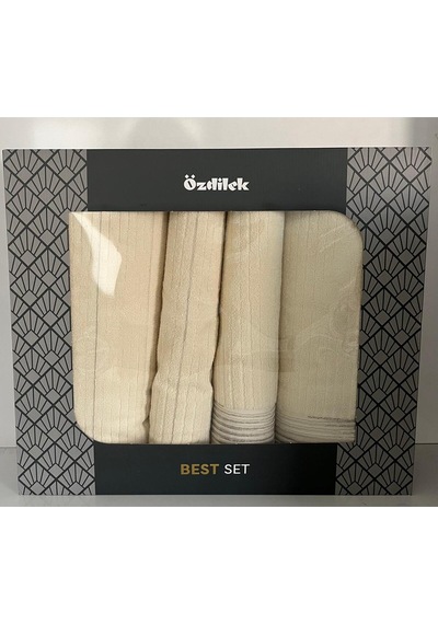 Özdilek Moderni Kat Best Set Hamam Takımı Havlu Seti Bej-bej Çok Renkli