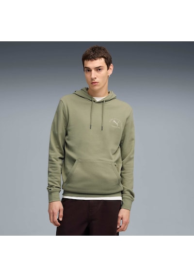 Puma Class Erkek Grafik Baskılı Kapüşonlu Sweatshırt 689095 82 Yeşil