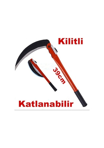 Orak Katlanır Kilitlenir Çelik Ot Biçme Orak