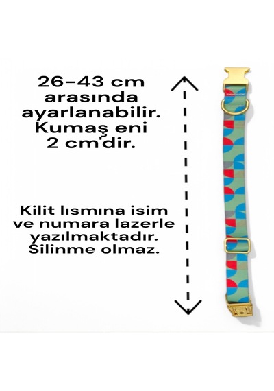 Caramelos Köpek Tasması-küçük Irk Ve Orta Irk İsimli Tasma 21 Çok Renkli