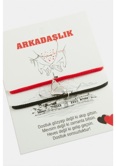 2-li - 717 - Mıknatıslı Arkadaşlık - Nazblsmm - Bilekliği Kırmızı
