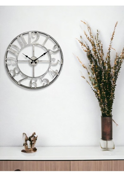 Galaxy Dm40gk Rakamlı Metal 40 Cm Duvar Saati Gri