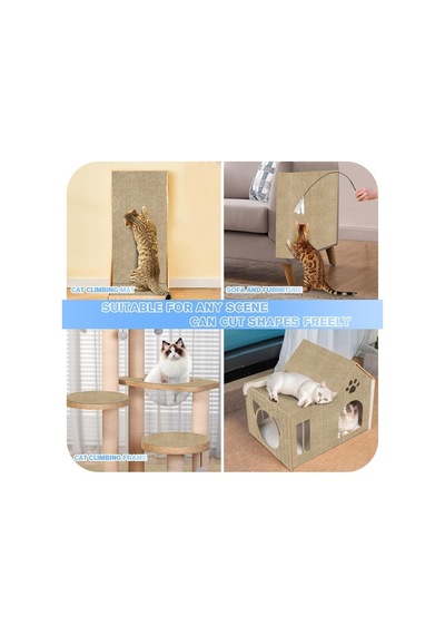 Rukuapid 200 Cm X 40 Cm Kendinden Yapışkanlı Kedi Tırmalama Matı, Kediler İçin Kedi Tırmalama Matı, Kedi Tırmal