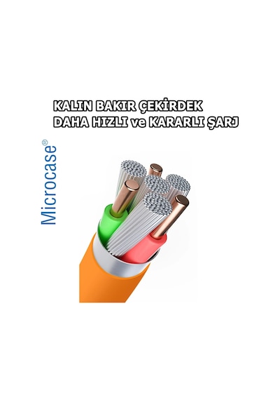 Ios Iphone Ipad Uyumlu Lightning Metal Başlıklı 120w 3.4a Hızlı Şarj Kablosu Turuncu-al4387 Standart