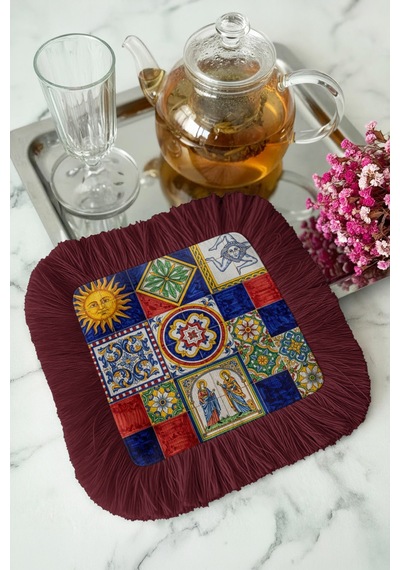 Akdeniz Çini Motifli Püsküllü Sunum Peçetesi-sanatsal Retro Mavi Kiremit Bordo Bardak Altlığı Mendil Gün Batımı Şeftali Akdeniz Çini Motifli Püsküllü Sunum Peçetesi-sanatsal Retro Mavi Kiremit Bordo Bardak Altlığı Mendil Gün Batımı Şeftali