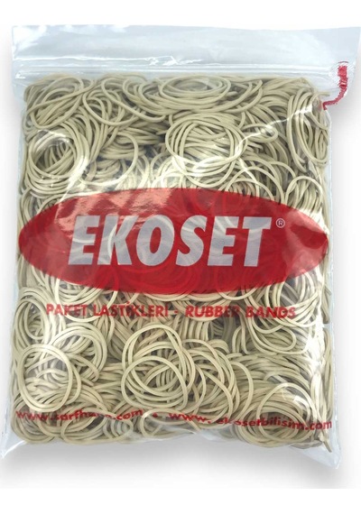 Ekoset 500 Adet Beyaz Küçük Paket Lastiği 40 MM