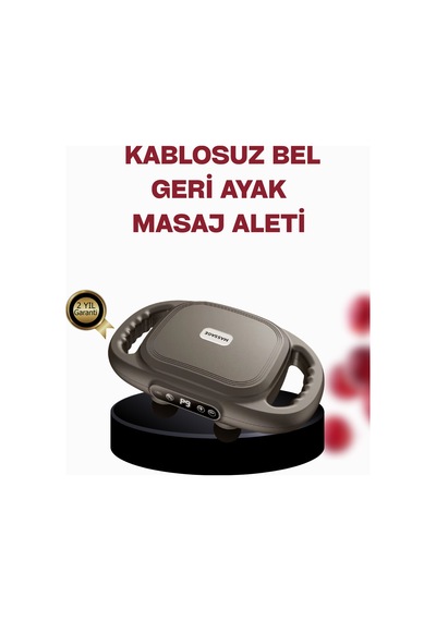 Geliştirilmiş 6 Başlıklı Şarjlı Masaj Aleti 2000 Mah Derin Doku Masajı - Lisinya Gri