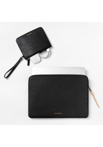 33/33.8/14 İnç Macbook Pro Ve Macbook Air, Mac Seyahat Kılıfı, İnce Pu Deri Dizüstü Bilgisayar Kılıfı M4/m3/m2/m1 2025-2021, Siyah Diğer