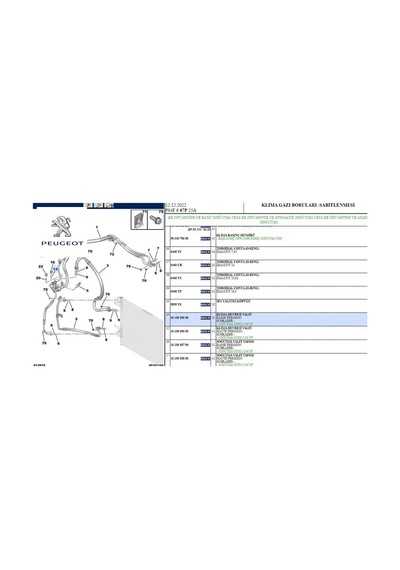 Klima Hortum Subabi 301-308-3008-5008 Peugeot 1615058580