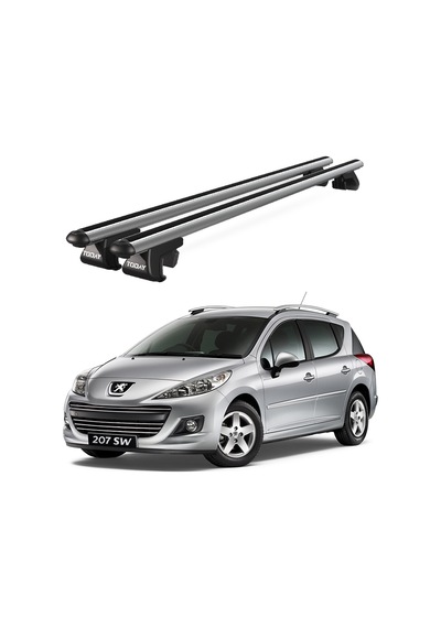 Venüs Peugeot 207 Station Wagon 2007-2013 Uyumlu Gri Ara Atkı Port Bagaj Tavan Barı