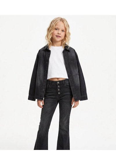 Baby Lory Kids Store Babylory Kids Store Kız Çocuk Gömlek Pantolon 3lü Takım Siyah