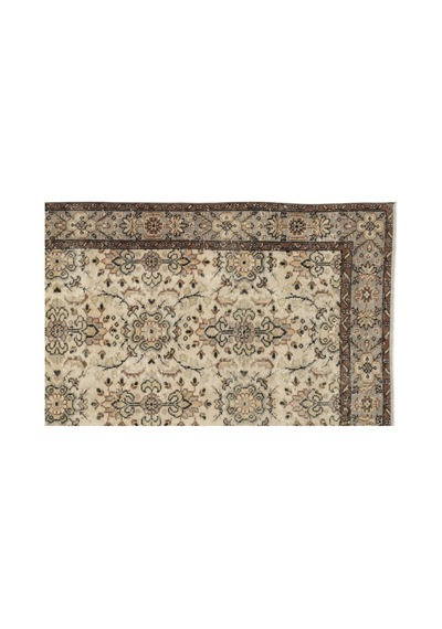 El Dokuması Vintage Yün-pamuk Naturel Halı 12789 160 X 270 Cm Çok Renkli