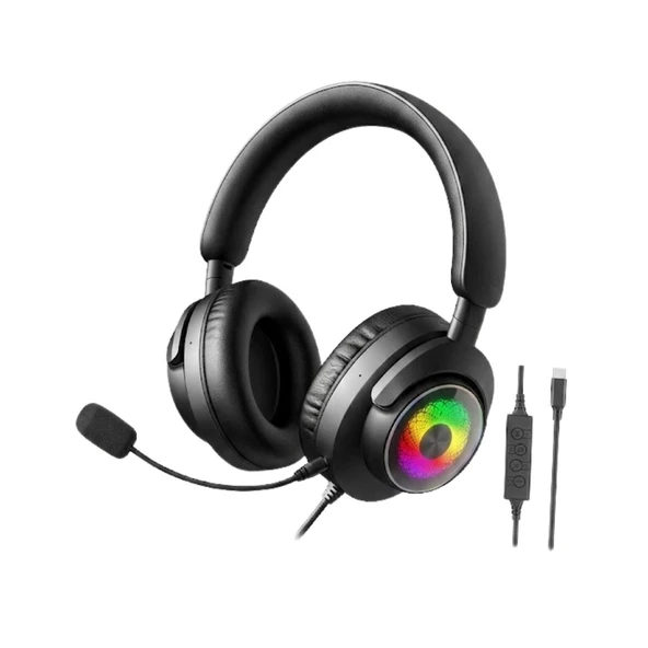 Xk-hp9 Oyuncu Kulaklığı Rgb Işıklı Mikrofonlu Gaming Headset