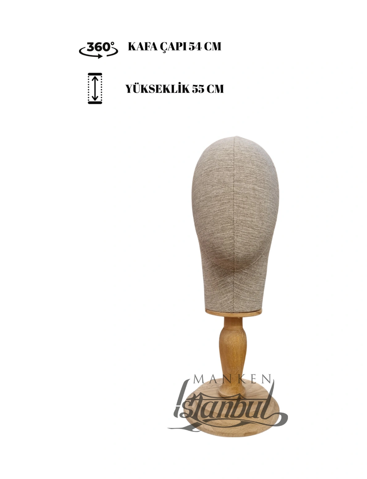 Kafa Mankeni Peruk Şapka Saç Aksesuarı Sergileme Dekoratif Stand 02