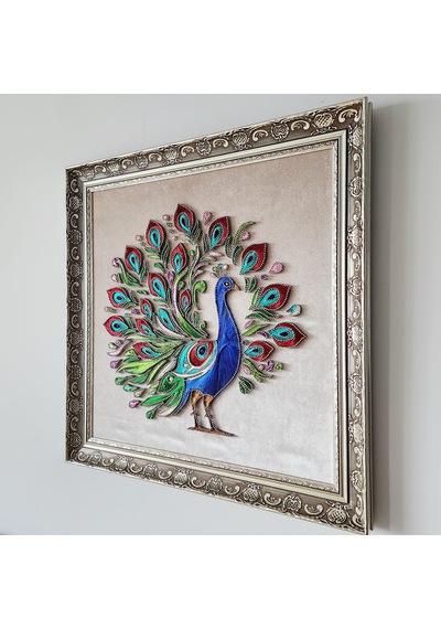 Tavus Kuşu Filografi Tablo 70 70 Cm
