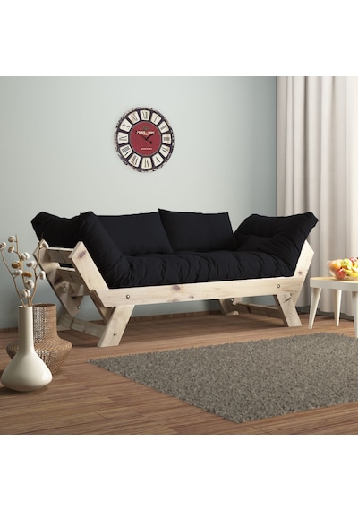 Adalar Masif Natural-siyah Renk 2li Kanepe Cpt8111-210