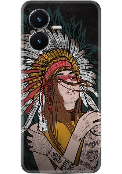 Vivo Y22S Kilif Silikon Desen Kizildereli 1648 566402021