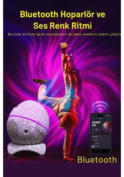 Projektör Işık Çocuklar İçin Eğitici Bluetooth Hoparlör Dinazor