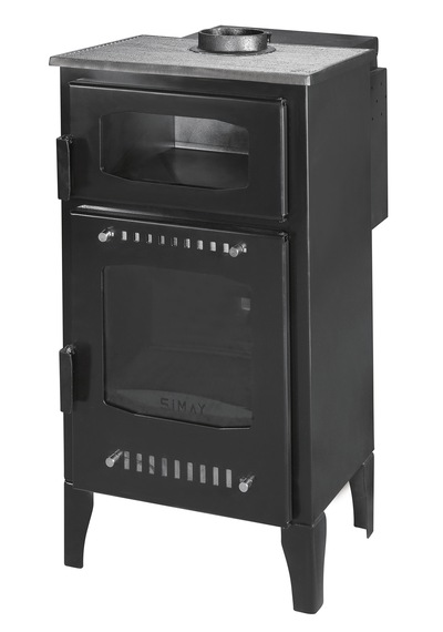 Geniş Camlı Odun Ve Pelet Şömine Sobası - 8 Kw, Fırınlı, Ayarlanabilir Isı Teknolojisi, Eko Model