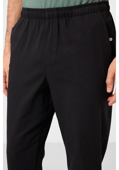 Tommylife Siyah Standart Fit Dokuma Hafif Esnek Chino Erkek Pantolon - 82178 Siyah