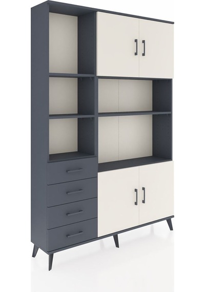 Arges Dolap 8 Raflı 4 Çekmeceli 4 Kapaklı 132x30x195 Antrasit-aytaşı/antrasit Aytası/antrasıt Arges Dolap 8 Raflı 4 Çekmeceli 4 Kapaklı 132x30x195 Antrasit-aytaşı/antrasit Aytası/antrasıt