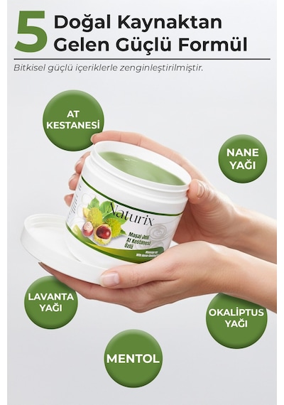Naturix At Kestanesi Balsamı Masaj Jeli 2'li Eko Set - 500 Ml