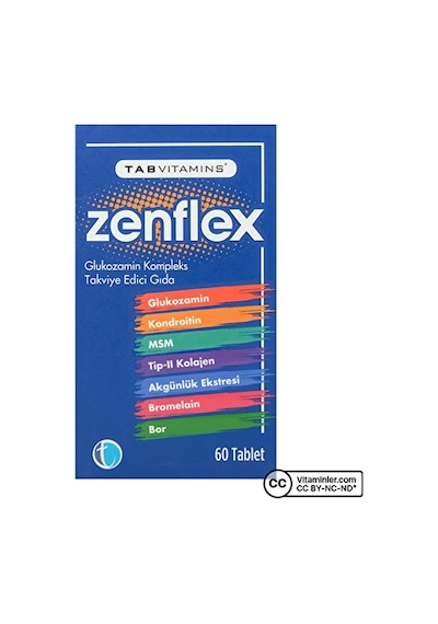 Tabvitamins Zenflex Glukozamin 60 Tablet