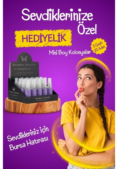 Bursa Şehir Kolonyaları, 20'li Uludağ'da Bahar Kolonyası, Mini Kolonya, Cep Kolonyası, Kolonya Seti
