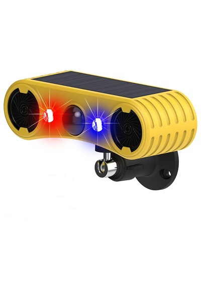 Gaman 26950 Güneş Enerjili Solar Hayvan Kovucu Sensörlü Alarm, 130 Db, 4 Mod, Hareket Sensörlü Led Bahçe Koruma Sistemi