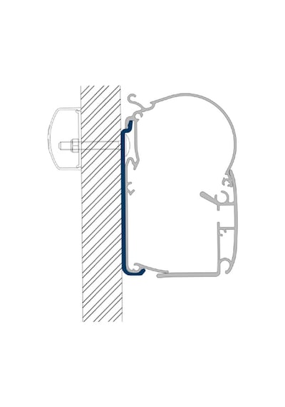 Dometic Düz Duvar Adaptörü 5 Parça 40cm Pw1000/1500/1750 için