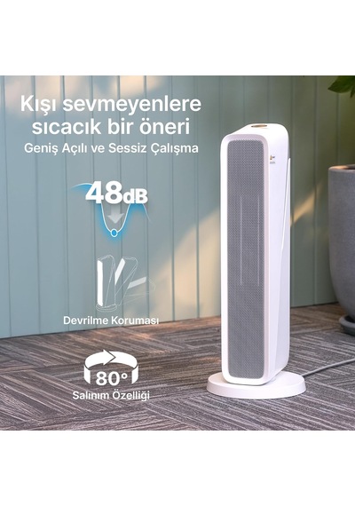 Tr Fanlı Isıtıcı 2000w Akıllı Isıtıcı Wi-fi Mobil Kontrollü Kule Tipi Ptc Seramik Çocuk Kilidi Ve Devrilme Ko