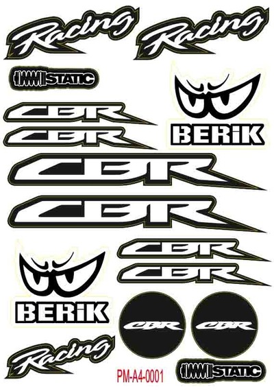 Cbr Motosiklet Çoklu Sticker Seti 01