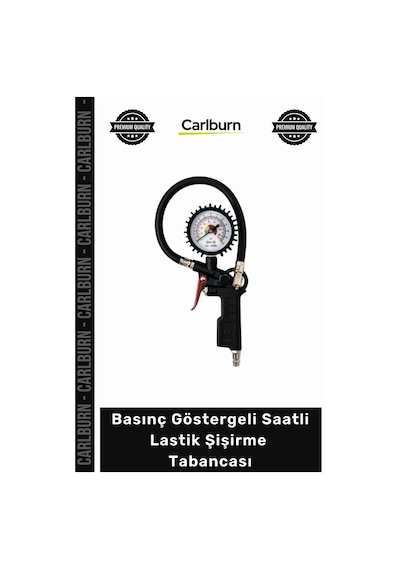 Pompa Profesyonel Dayanıklı Kompresör Aparatı Basınç Göstergeli Saatli Lastik Şişirme Tabancası
